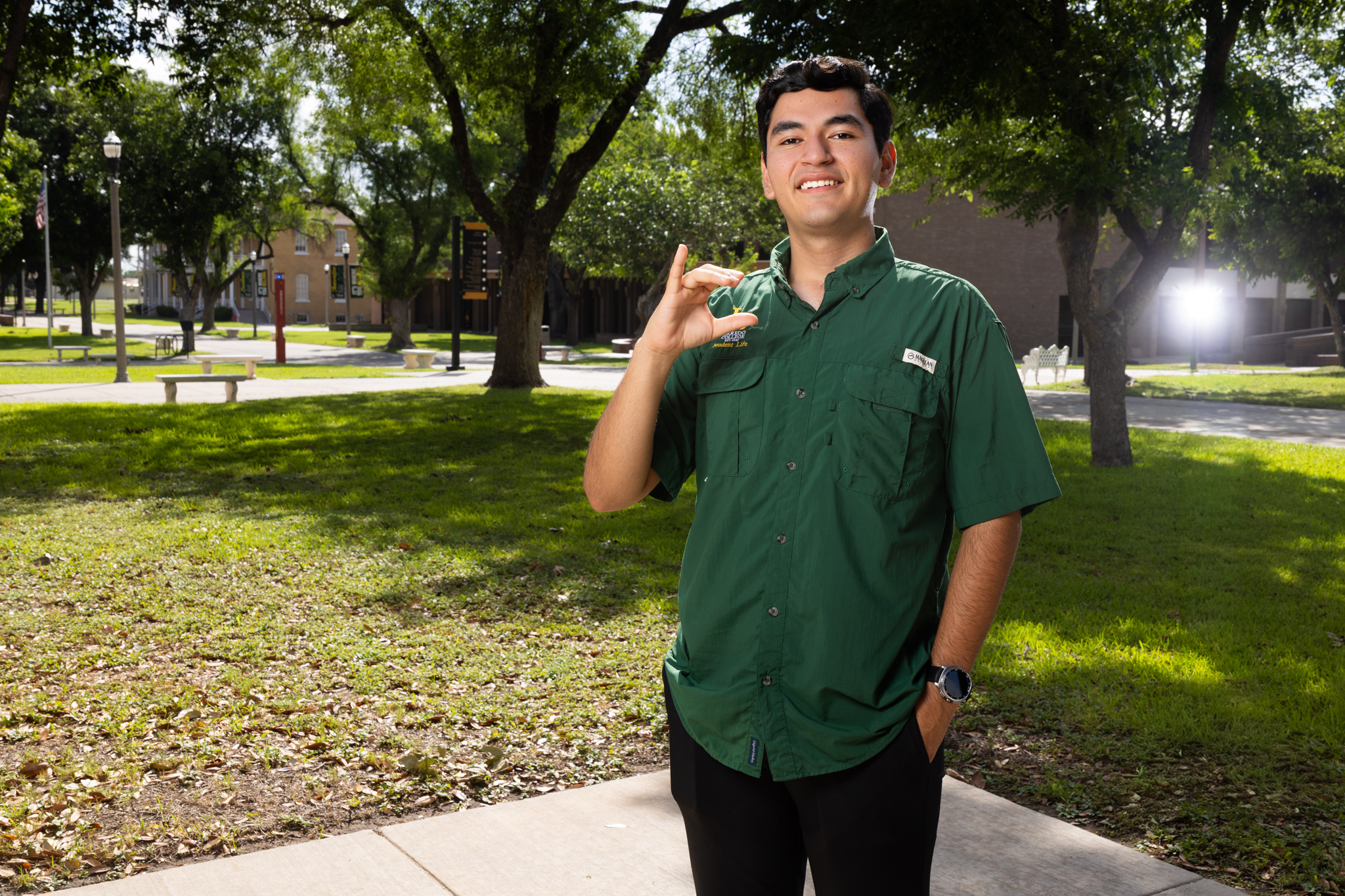 OL1, Picture shows a student Orientation Leader
